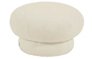 Bílý taburet Kave Home Sarisha 60 cm
