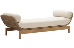 Béžová látková zahradní lenoška Kave Home Catalina 208 cm