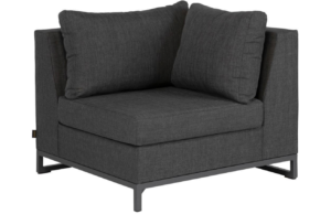 WOOOD Černý čalouněný zahradní rohový modul Rheimes 70 x 90 cm