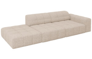 Béžová čalouněná třímístná pohovka Cosmopolitan Design Chicago 262 cm