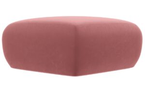Růžová sametová podnožka Windsor & Co Lola 75 x 75 cm