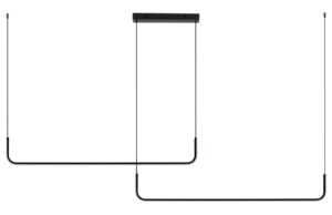 Černé kovové závěsné LED světlo Nova Luce Strita 165 cm